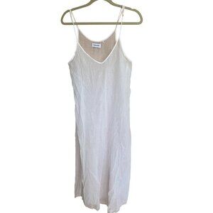 Laurence Bras Womens Dress Sheer Size 2 White Slip Sheer V Neck Pure Cotton